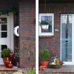 links: vor der Maßnahme | WIRUS Kunststoff-Fenster MD73 | Rahmen: 5-Kammer-System, 73 mm Bautiefe, Uf-Wert 1,3W/m²K | Glas: 3-fach-Wärmeschutz-Glas, Ug-Wert 0,6 W/m²K, WK-2 Beschlag | Rollladen: GROWE Vorbaurolllden mit E-Antrieb | WIRUS Haustür mit Seitenteil Thermo Top, 84 mm Bautiefe, thermisch getrenntes Aluminium-Profil, 3-fach Verglasung mit Verbundsicherheitsglas außen und einem Designglas in der mittleren Ebene | Montage: RAL-Montage