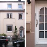 WIRUS Kunststoff-Fenster MD73 | Rahmen: 5-Kammer-System, 73 mm Bautiefe, Uf-Wert 1,3W/m²K | Glas: Wärmeschutz-Glas, Ug-Wert 0,6 W/m²K, WK-2 Beschlag | WIRUS Haustür Thermo Top, 84 mm Bautiefe, thermisch getrenntes Aluminium-Profil, 3-fach Verglasung mit Verbundsicherheitsglas außen und einem Designglas in der mittleren Ebene, Edelstahl-Garnitur