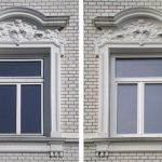 links: vor der Maßnahme | UNILUX Holz-Alu-Fenster | Glas: Wärmeschutz-Glas, Ug-Wert 0,6 W/m²K